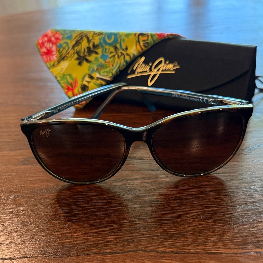 Maui Jim Tortoise and Peacock Sunglasses